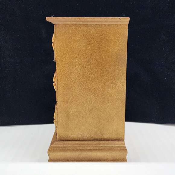 Wooden Musical Jewelry Box Onate Carved Drawers VTG 9.25" High by Royal Sealy - Picture 8 of 12